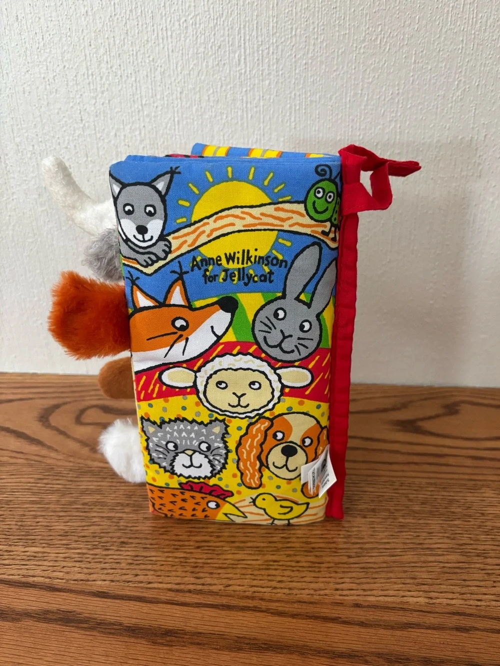 JellyCat Fluffy Tails Soft Fabric Activity Book Sensory